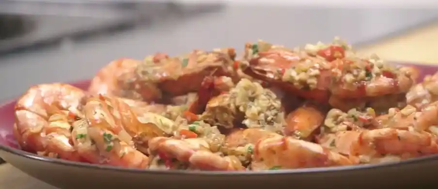 Macanese-style prawns