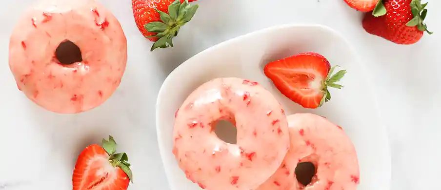 Strawberry donuts